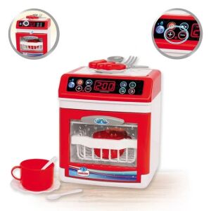 Játék mosogatógép, tartozékokkal, hanggal és fényekkel, 26x18.5x26.5cm, többszínű