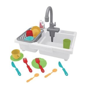 Mosogató és tűzhely játékkészlet, tartozékokkal, műanyag, 36x11x24,5cm, többszínű, többféle színű