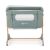 Petite&Mars Grace Compact Foggy Green bedside crib, adjustable height