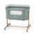Petite&Mars Grace Compact Foggy Green co-sleeper crib, adjustable