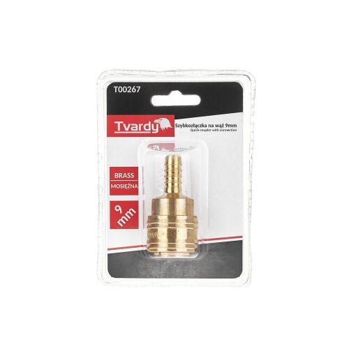 Conector rapid din alama tip mama, 9 mm, Tvardy T00267 126329142