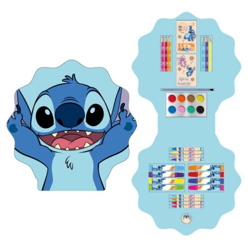 Disney Lilo és Stitch írószer szett filctollakkal, zsírkrétákkal és vízfestékekkel