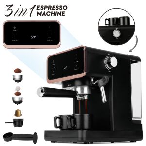 Berlinger Haus BH-9732 BlackRose Collection 3v1 Digitálny kávovar na espresso - čierna farba, ružové zlato 126322909