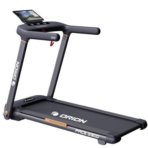 Orion Pace G300 Elektromos Futópad, Automatikus Dőlésszög 20 Szinttel, Bluetooth Spax/Kinomap/Zwift, Maximális Felhasználói Súly 120 kg, 2.5 LE Motor, LED Kijelző, Előre Beállított Programok, 120x45 cm