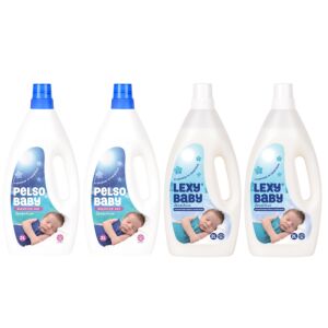 Pelso Baby Szenzitív Mosógél és Lexy Baby Szenzitív Öblítő, 4-es csomag, 2L-es kiszerelésben - Mosógél