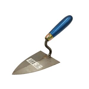 Belgiumi Spitz 140mm Gemauerte Kelle mit blauem Griff - Werkzeug für Maurer und Fliesenleger