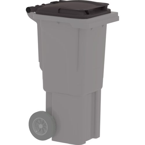 Kukafedél 60L antracitszürke - Anthracite gray 60L wheelie bin lid