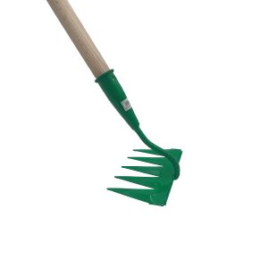 Saraboló gezahntes Gartenwerkzeug mit 5 Zähnen und Holzgriff - Unkrauthacken
