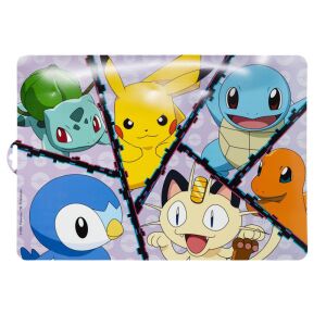 Suport farfurie Pokémon Battle cu Pikachu, Charmander, Squirtle, Bulbasaur, Meowth și Piplup - Servete si naproane