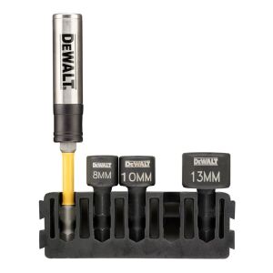DEWALT DT70826-QZ Suport de biți și set de chei tubulare cu impact, 5 bucăți - Burghie