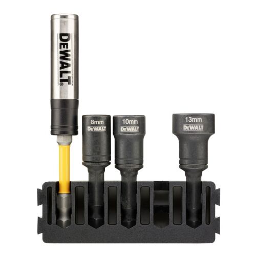 DEWALT Cleanable Nut Setter Set with Torsion Bit Holder, 8mm, 10mm, 13mm