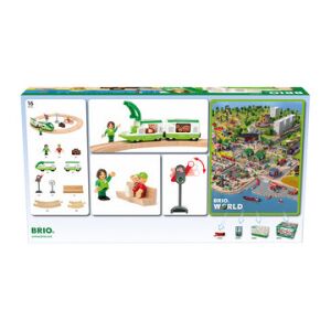 Zugset mit Gleisen und Figuren + Eisenbahnzubehör - BRIO, 3+ Jahre