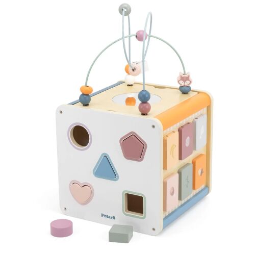 PolarB Viga 8-in-1 Aktivitätswürfel mit Formensortierer