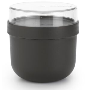 Bol pentru mic dejun Brabantia Make&Take 1006296, 500+180 ml, Închidere cu șurub, fără BPA, Gri închis 126360473 - Brabantia Cutii alimentare