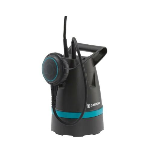 Gardena Basic Tauchpumpe für sauberes Wasser 8600, schwarze und blaue elektrische Pumpe zum Entwässern, Umfüllen und Pumpen von sauberem Wasser