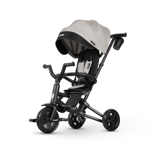 QPLAY Tricikli Nova Niello Grey, összecsukható, életkor 10-72 hónap