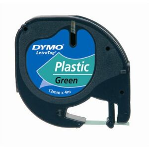 Bandă etichetare DYMO LetraTag verde, 12mm x 4m - Dymo Mașini de etichetat și benzi