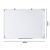 Fehér mágneses száraz törléses tábla alumínium kerettel, 60x40 cm, méretek