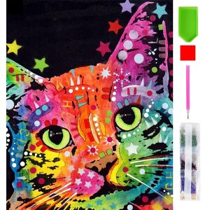 Gyémánt Festés Mozaik Készlet - Színes Macska