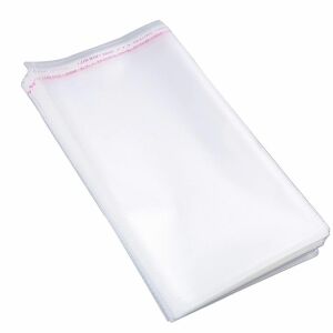 100 kusov priehľadných celofánových vrecúšok, 50x55 cm, samolepiace - Sáčky a vrecká do domácnosti