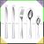 Zestaw sztućców ze stali nierdzewnej, 5 sztuk, kemping, grill, przetrwanie, wymiary