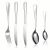 Zestaw sztućców premium ze stali nierdzewnej, 5 elementów, izolowany na białym tle