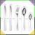 Zestaw sztućców ze stali nierdzewnej w kolorze srebrnym, 5 szt., do grilla kempingowego i przetrwania 138021220
