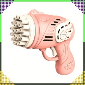 Pistol cu bule roz, suflantă automată de bule, face multe bule, distractiv pentru copii - Bule de sapun