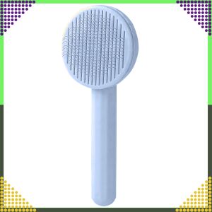 Samoočisťujúca kefa pre psov a mačky, modrá, ergonomická rukoväť, odstraňuje voľné vlasy, ľahko sa čistí - Chov zvierat