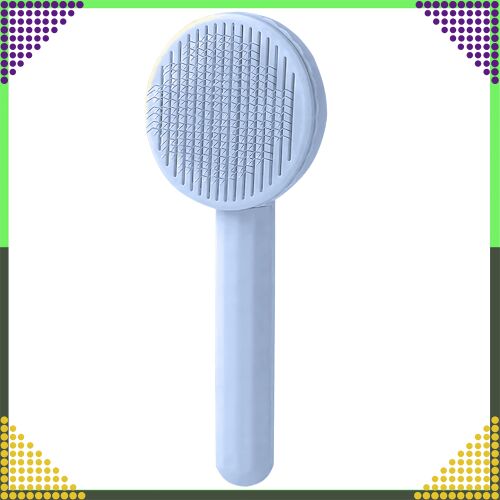 Самопочистваща четка за кучета и котки, синя, ергономична дръжка, премахва хлабавата козина, лесна за почистване