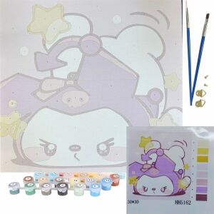 Maľovanie podľa čísel, obrázky s rámikmi, štetcami, 30x30, obrazy pre deti 126377450 - Súpravy na maľovanie podľa čísel