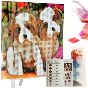 Kit de șevalet cu mozaic pentru pictură cu diamant pentru broderie cu diamant 21x25cm pentru copii 126377686 - Seturi de artă și artizanat