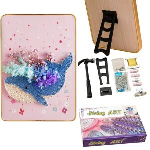 String Art Készlet - Bálna - 21x30 cm