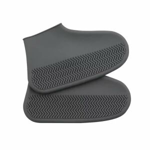 Pár vodotesných návlekov na topánky, sivá, veľkosť M, s protišmykovou podrážkou - Chrániče topánok