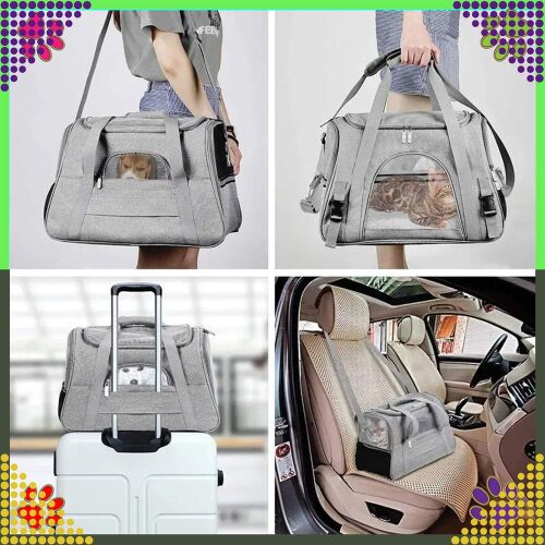 Pet Hordozó Táska - Szürke - 44x28x25cm