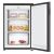 Interior view of Candy CUQS 58ES Upright Freezer with food