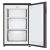Open Candy CUQS 58ES Upright Freezer showing drawers