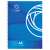 Bluering A5 lined spiral notebook, blue cover with white design