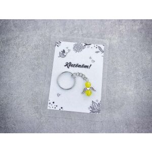 Köszönöm sárga angyal medálos kulcstartó 126385708 - Ajándék kulcstartó