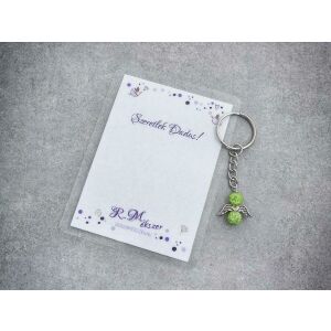 Szeretlek Dadus zöld angyal medálos kulcstartó 126385702 - Ajándék kulcstartó