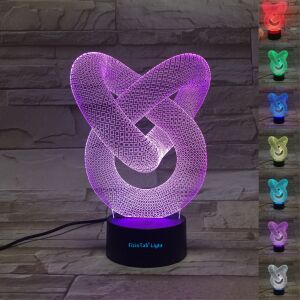 FizioTab Light Lampă de noapte abstractă 3D cu 7 opțiuni de culoare - Lămpi decorative