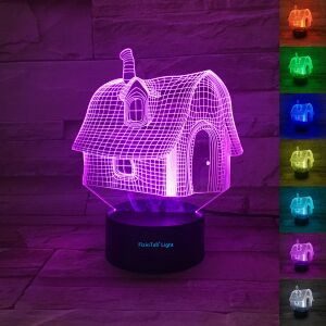 Lampă 3D FizioTab Light Iluzie Casă cu LED-uri care schimbă culoarea - Lămpi decorative