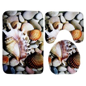 FizioTab Kő mina Комплект от 3 части килими за баня с дизайн на миди и камъни - Обзавеждане за баня