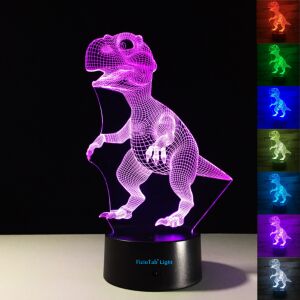 FizioTab Light Lampă 3D Iluzie Dinozaur, lumină de noapte cu schimbare de culoare - Lămpi decorative