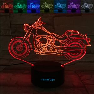 Lampă 3D FizioTab Light, model motocicletă, lampă de noapte cu schimbare de culoare - Lămpi decorative