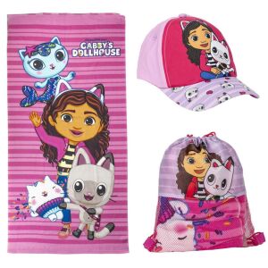 Set prosop, sac de gimnastică și șapcă de baseball Gabby's Dollhouse - Saci sport