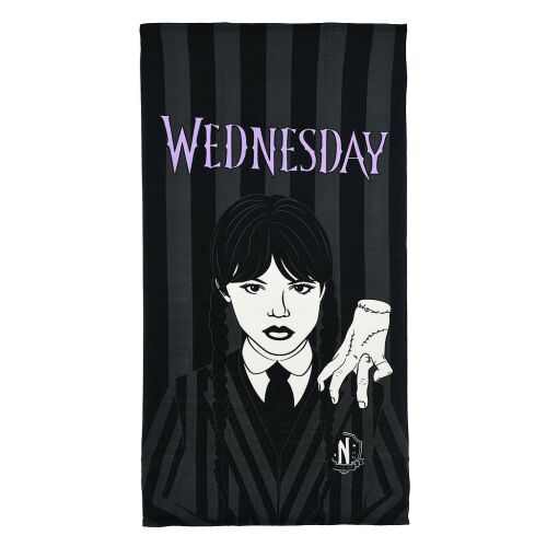 Wednesday Addams Thing fürdőlepedő, 70x140cm, gyorsan száradó poliészter - Baba fürdetés és ápolás