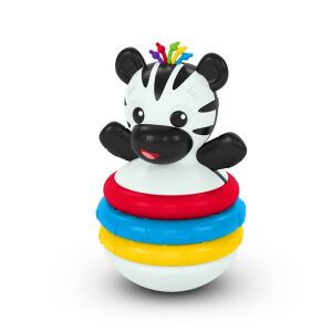 Baby Einstein Stack & Wobble Zen Zebra Beißring Stapelspielzeug für Babys ab 3 Monaten - Rasseln