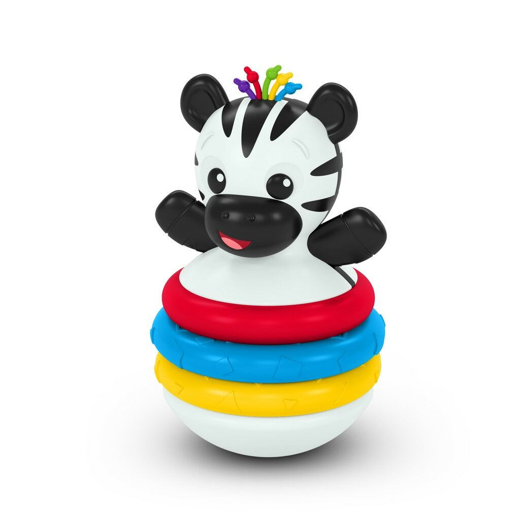 BABY EINSTEIN Rágóka építőjáték zebra Stack & Wobble Zen 3hó+