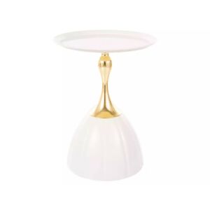 Fém Dohányzóasztal - Kerek - Fehér-Arany - 38cm 144447002 - Signal